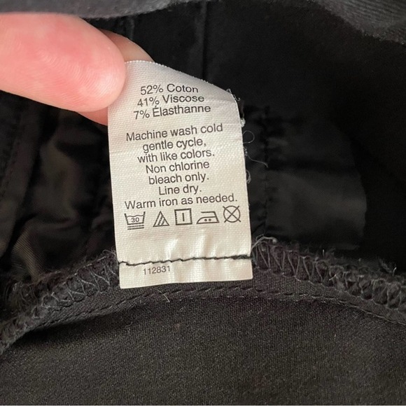 J. Crew Factory Black Stretch Rear Pleat Dress Pants Size 8 - Picture 8 of 12